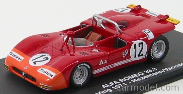 M4 1/43 Alfa Romeo 33.3 #10 Nurburgring 1971 - Nanni Galli - Miniature Collectionneur