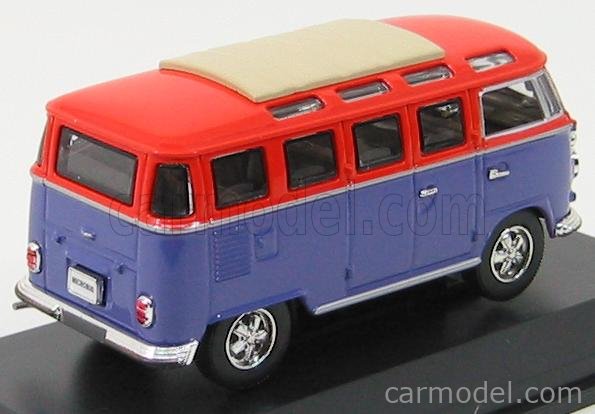 Volkswagen T1 Samba Minibus 1962 Open Orange White Lucky Diecast 1:43 LDC43208OR