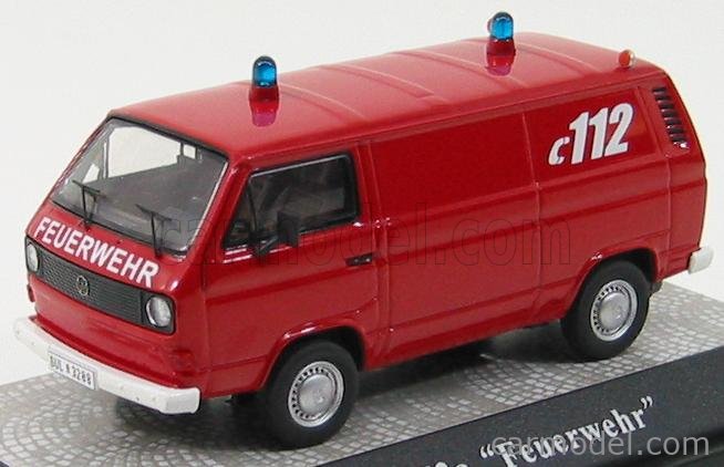 PREMIUM CLASSIXXS Scale VOLKSWAGEN T A VAN FEUERWEHR FIRE ENGINE RED