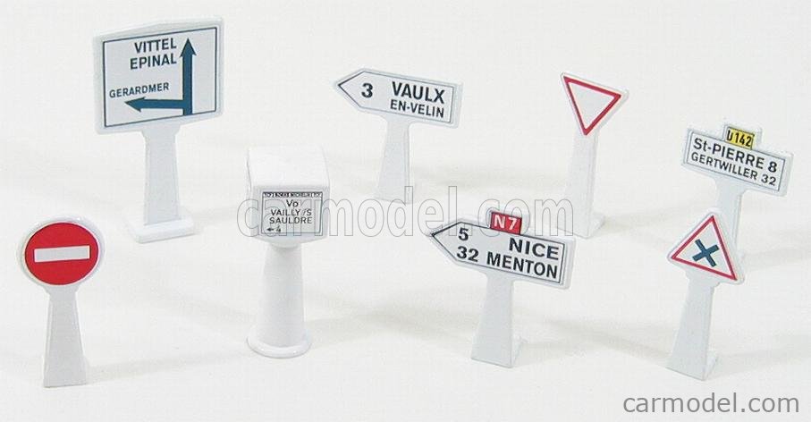 Norev AV4109-02 Miniature Voiture Figurines Coffret De 8 Panneaux De Signalisation Echelle 1/43 