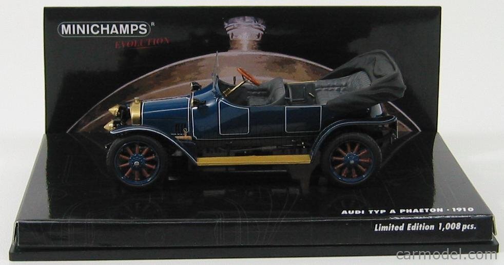 ミニカー Minichamps Audi Typ A 1910 MINICHAMPS AUDI TYP A PHAETON 1910 DARK RED 437 019030 1/43