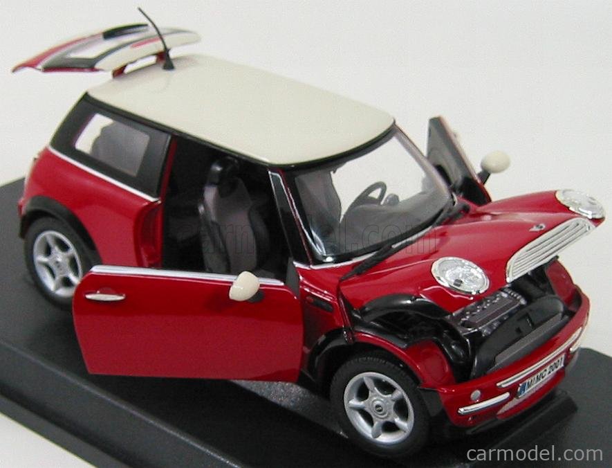 MONDOMOTORS MM50016 Scale 1/18 | MINI COOPER R50 2001 RED WHITE