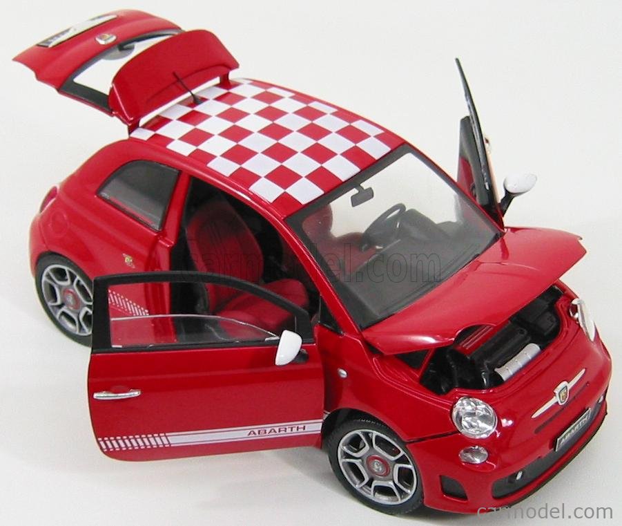 Mondo Motors Modellino 500 Abarth Rossa Abarth Cabrio 500 Abarth