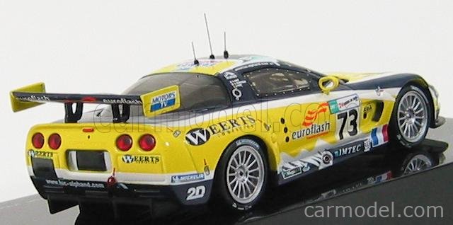 Ixo Models Lmm128 Masshtab 1 43 Chevrolet Corvette C5 R N 73 24h Le Mans 07 D Andre J L Blanchemain V Vosse Yellow Blue White