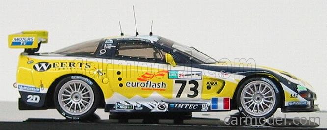 Ixo Models Lmm128 Masshtab 1 43 Chevrolet Corvette C5 R N 73 24h Le Mans 07 D Andre J L Blanchemain V Vosse Yellow Blue White