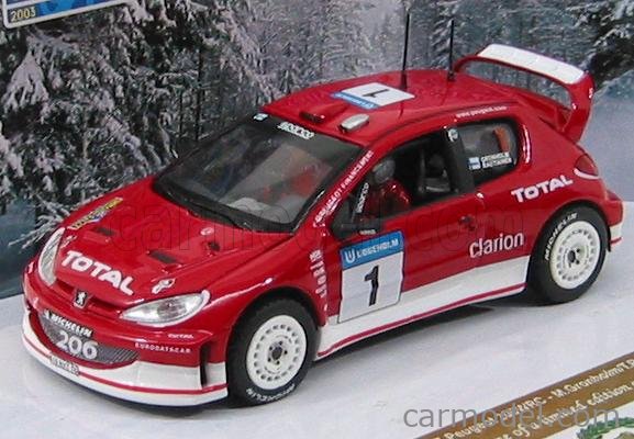 オートアート プジョー 206 WRC 1/18 ラリー カタルーニャ 2001 オートアート プジョー 206 WRC 1/18 ラリー カタルーニャ 2001