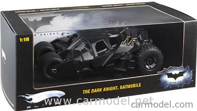 MATTEL HOT WHEELS T6940 Scale 1/18 | BATMAN BATMOBILE - THE DARK KNIGHT  BLACK