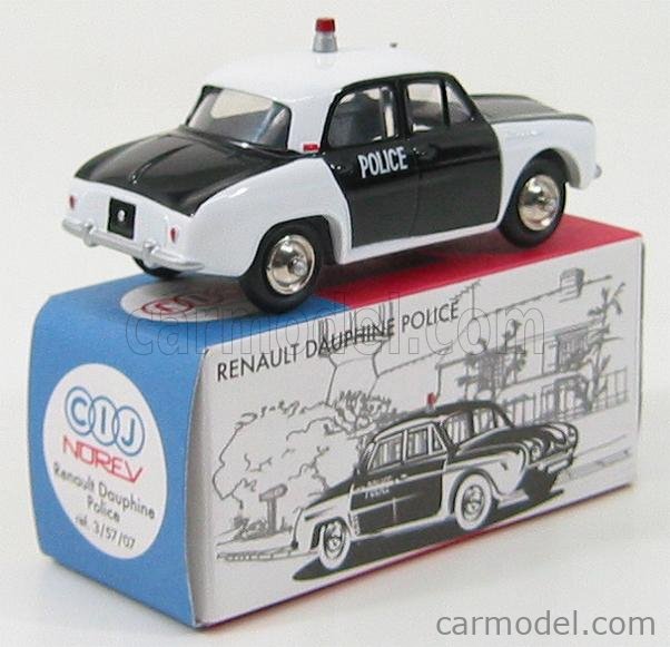 Miniature CIJ Renault Dauphine Police – échelle 1/43, Zamak, France