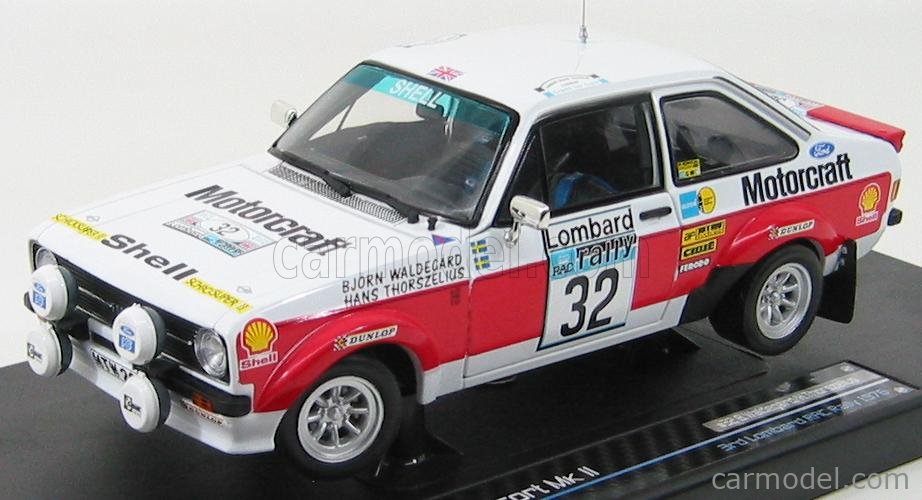 SUN-STAR 04448 Scale 1/18 | FORD ENGLAND ESCORT MKII N 32 3rd RALLY RAC ...