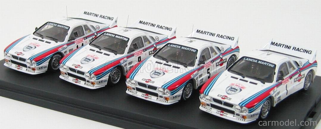 LANCIA - SET 4X 037 RALLY TOUR DE CORSE 1983 - N 9 WINNER - N 14 4th - N 5  2nd - N 1