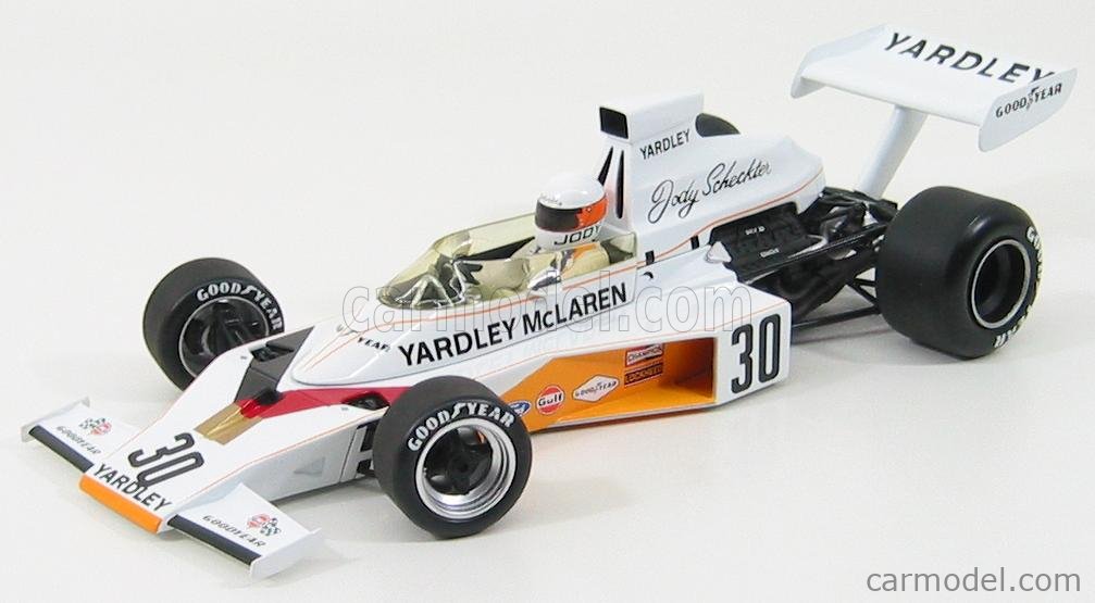 【安い定番】1/18 マクラーレン フォード M23 ヤードレー #30 J.シェクター 1973年 F1レース出場車のダイキャスト製ミニカー 絶版品 レーシングカー