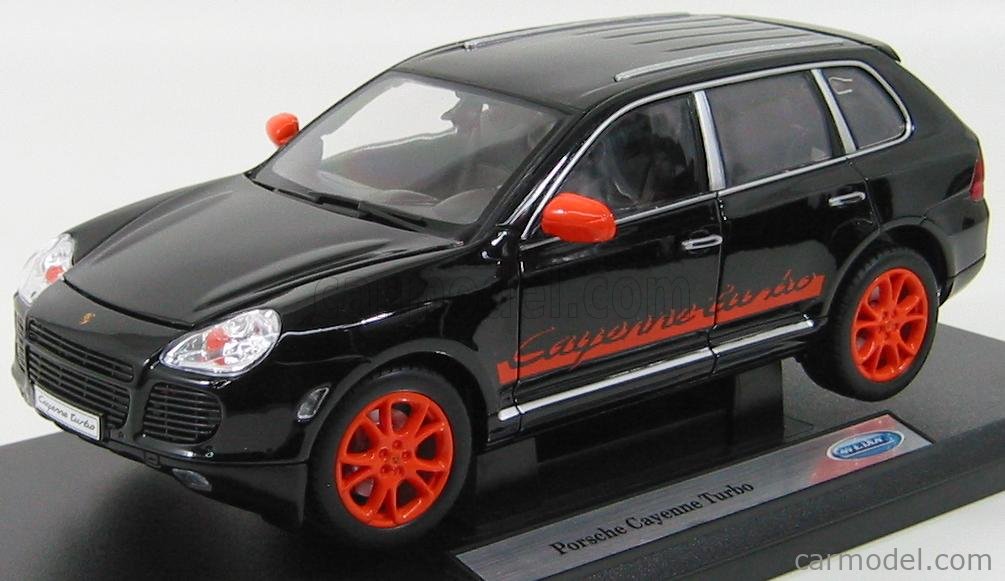 Porsche Cayenne Turbo Noire 1/18 Par Welly – Modèle Statique Imposant Pour Collectionneur