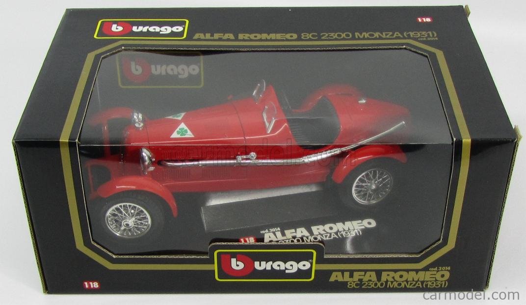 Burago 1/18 : Alfa romeo 2300 Monza 1934 voiture miniature de collection :  B4