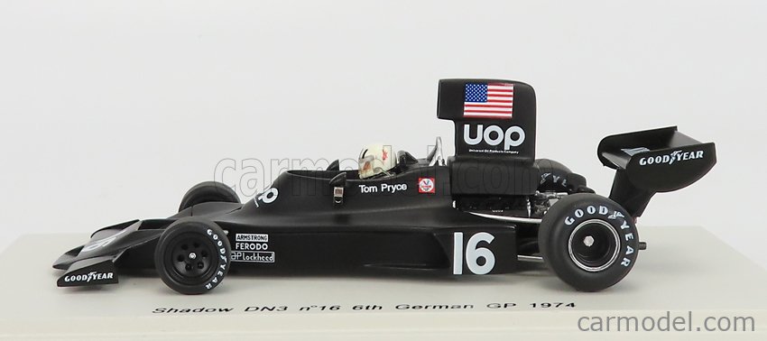 Miniature F1 1/43 Spark – Shadow DN3 N°16 – Brazil GP 1974 – Revson – Édition Limitée