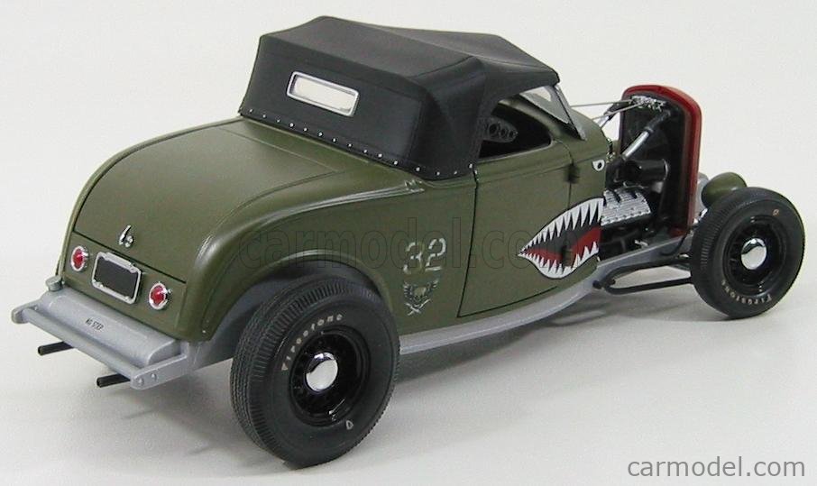 GMP G1805022 Scale 1/18 | FORD USA HOT ROD AERO MILITARY GREEN