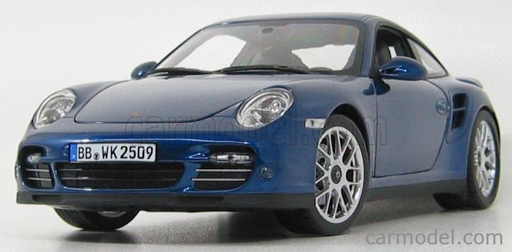 Porsche 911 / 997 Turbo Bleu 2010 Norev 1/18 187621 sans boite - Collection