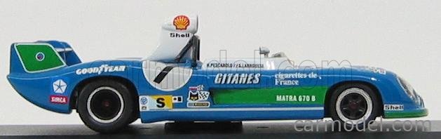 Matra-Simca MS670B N°7 24H Du Mans 1974 – Modèle 1/43 DAM Team T (Résine, Monté, Occasion)