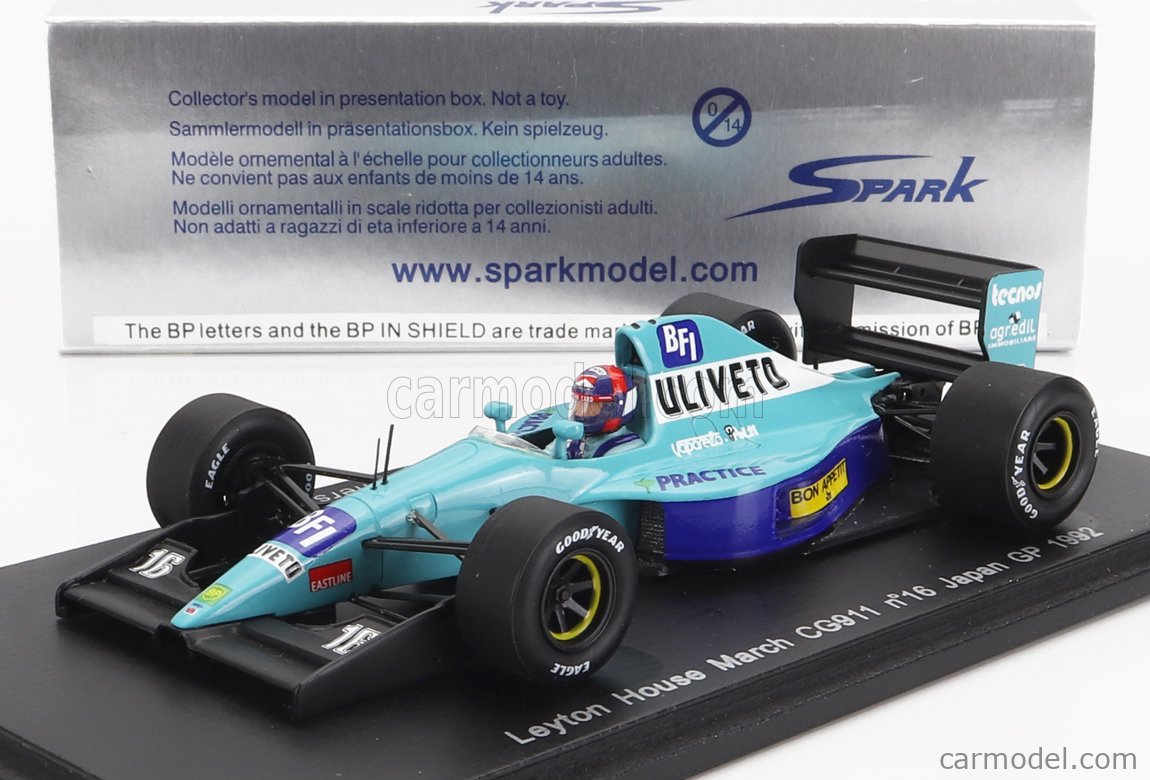 問屋直販1/43 Spark レイトンハウス マーチ CG911B K.ベンドリンガー 4th Canadian GP 1992 レーシングカー