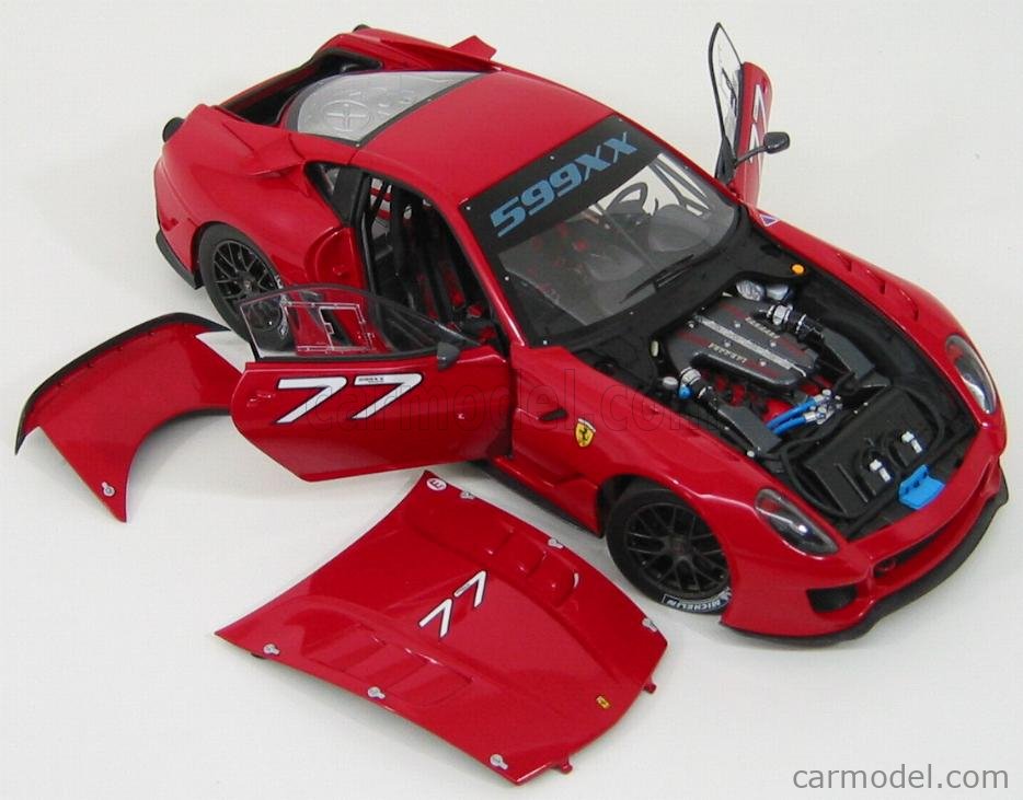 MATTEL HOT WHEELS V7438 Scale 1/18 | FERRARI 599XX N 77