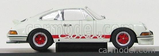Schuco 1/43° Porsche carrera rsr 2,8 l blanche à bandes rouges 1973 