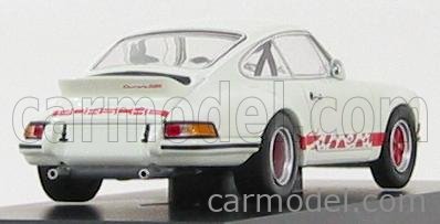 Porsche carrera rsr 2,8 l blanche à bandes rouges 1973 Schuco 1/43° 
