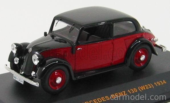 Modèle Réduit MERCEDES 130 W23 1934 Par IXO - Rouge Et Noir, échelle 1:43, Occasion, Référence MUS026