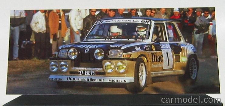 Altaya 1/18 – Renault 5 Maxi Turbo N°10 – Rallye Du Var 1986 – Métal