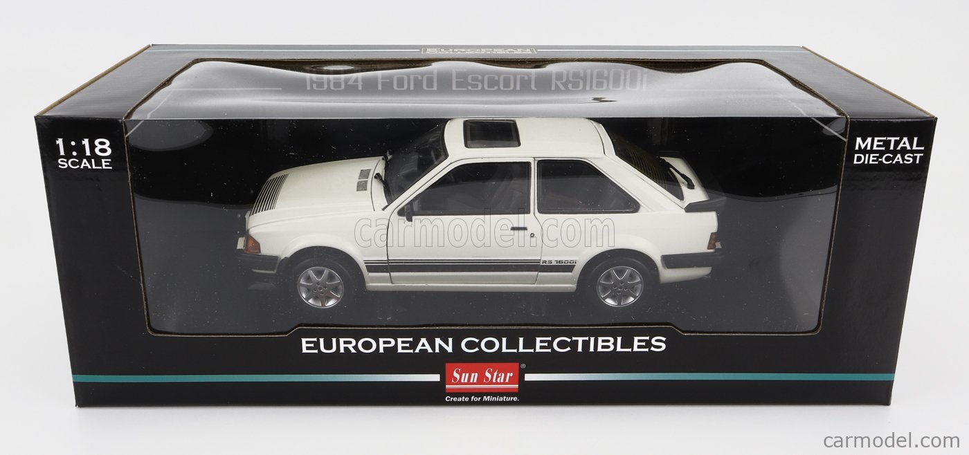 Sunstar 1/18 - Ford Escort RS 1600i Diamond White MK3 RHD Diecast Model car