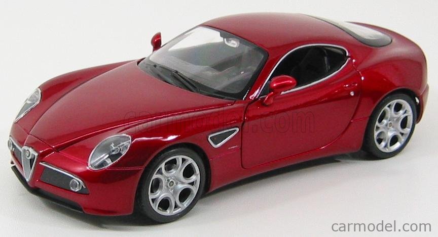 WELLY WE22490RM Scale 1/24 | ALFA ROMEO 8C COMPETIZIONE 2006 RED MET