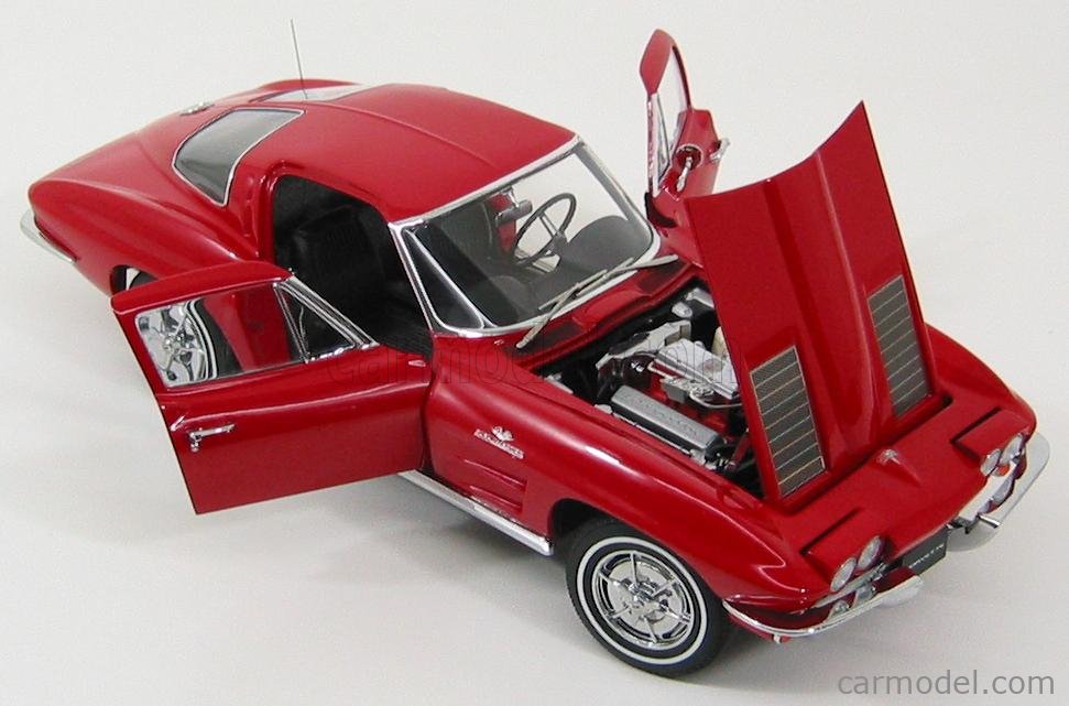 AUTOART 71183 Scale 1/18 | CHEVROLET CORVETTE COUPE 1963 RED