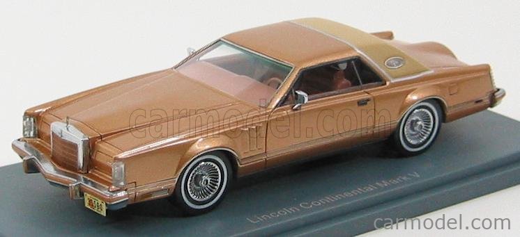 NEO SCALE MODELS NEO43560 Scale 1/43 | LINCOLN CONTINENTAL MARK V COUPE  1978 GOLD MET