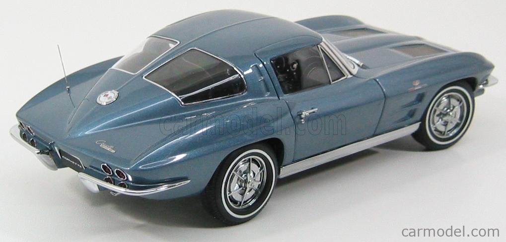 Chevrolet Corvette C2 Coupe 1963 Blue Grey Metallic 1/18
