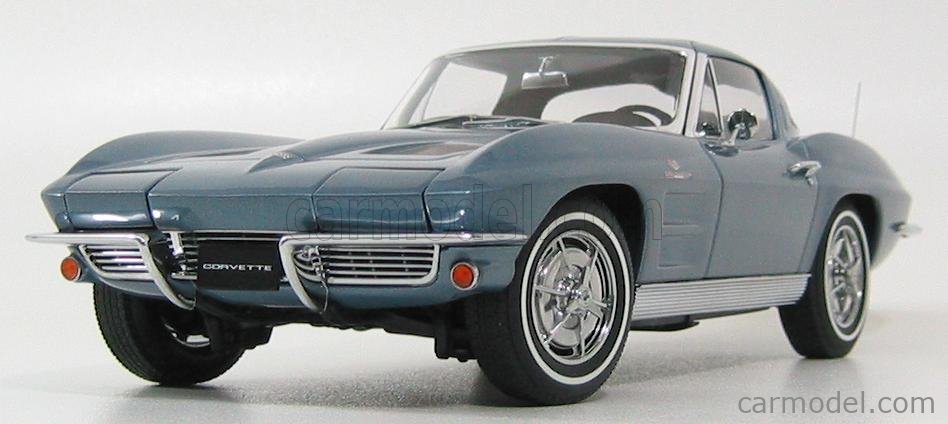 Chevrolet Corvette C2 Coupe 1963 Blue Grey Metallic 1/18