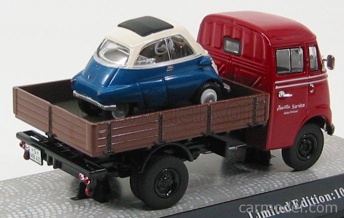 Miniature Premium Classixxs 1/43 : Camion Mercedes L6500 + BMW Isetta Transport