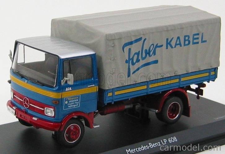 Camion Miniature Schuco 1/43 Mercedes Benz LP608 Plateau Benne - Style DDE Orange - Neuf
