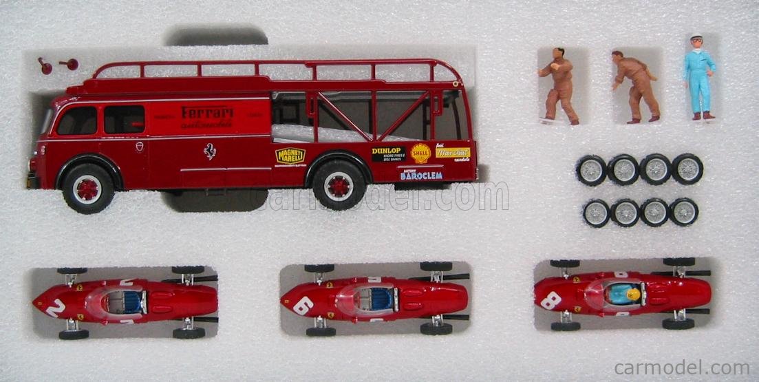 Figurines 1:43 BRUMM – 2 Mécaniciens Ferrari F1 1961 – Scène Animée – Neuf Pour Collection