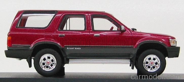 HI-STORY HS041RE Scale 1/43 | TOYOTA HILUX SURF 4WD TURBO SURF 4-DOOR WAGON SSR  LIMITED 1989 URBAN RED TONING MET