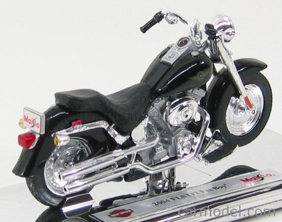 MAISTO 39360 Scale 1/18 | HARLEY DAVIDSON FLSTFI FAT BOY 2004 BLACK