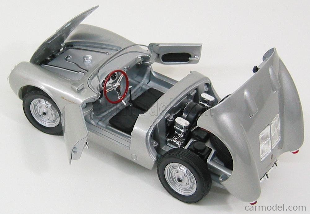 Porsche 550 A Spyder 1:18 Zilver Maisto - Schuiten Autominiaturen