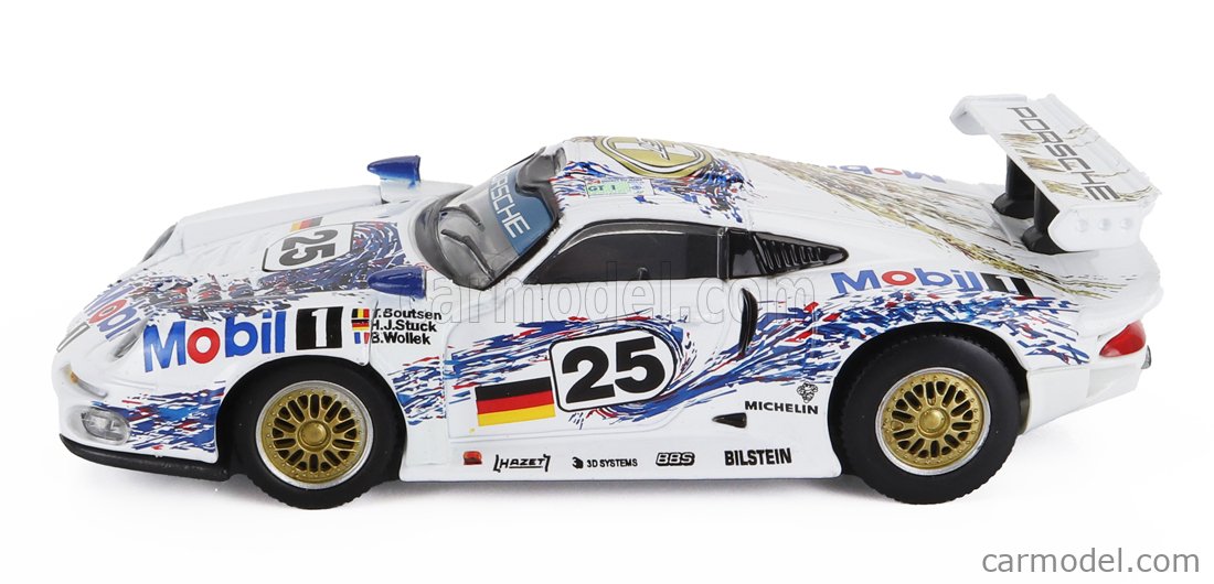 Miniature 1:43 Minichamps Porsche 911 GT1 N°25 - Boutsen Wollek Le Mans 1996 (Occasion)