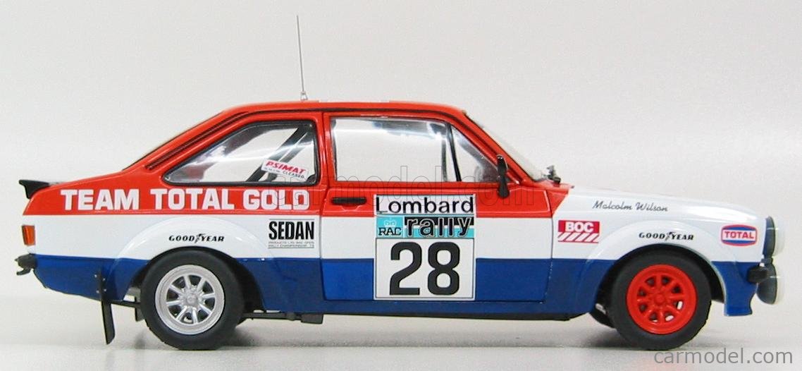 SUN-STAR 04451 Scale 1/18 | FORD ENGLAND ESCORT RS1800 TOTAL N 28 RALLY ...