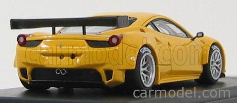Looksmart 1/43 Ferrari 458 Italia GT2, Couleur Jaune, Miniature Résine