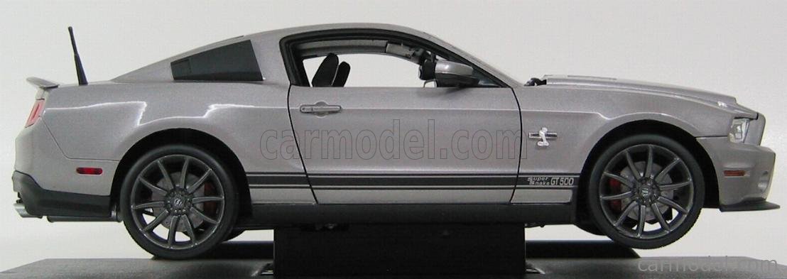 PRE-ORDER 2011 Ford Mustang Shelby GT500 - Ingot Silver w/ Black Strip –  Karson Diecast Co.