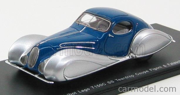 Spark S2705 1/43 – Talbot Lago T150C SS Teardrop Coupe 1937 – Miniature Collection