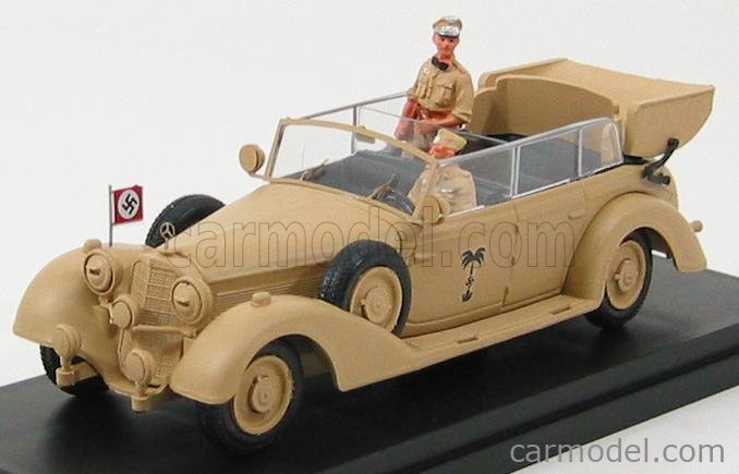 Mercedes 770 Africa Korps 1941 Mimetic Car Rommel And Driver RIO 1:43 RIO4575P 