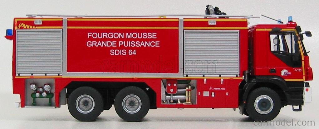 Eligor Masstab 1 43 Iveco Fiat Trakker 410es Sapeurs Pompiers Fm0gp Iturri Furgon Mousse Grande Puissance Sdis 64 06 Red Silver White