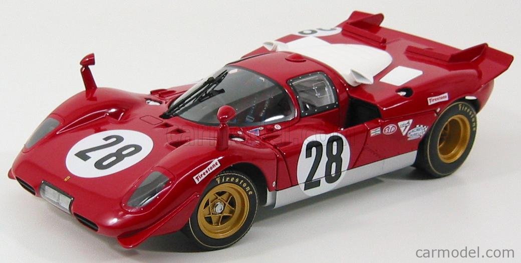 MATTEL HOT WHEELS N2047 Scale 1/18 | FERRARI 512S BERLINETTA ch.1026 TEAM  SCUDERIA FERRARI N 28 3rd 24h DAYTONA 1970 M.ANDRETTI - A.MERZARIO - J.ICKX  RED