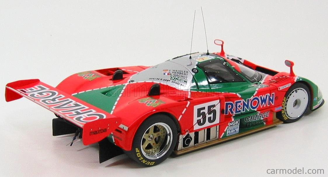 MAZDA - 787B 2.6L TEAM MAZDASPEED CO. LTD. N 55 WINNER 24h LE MANS 1991  B.GACHOT - J.HERBERT - V.WEIDLER - CON VETRINA WITH SHOWCASE