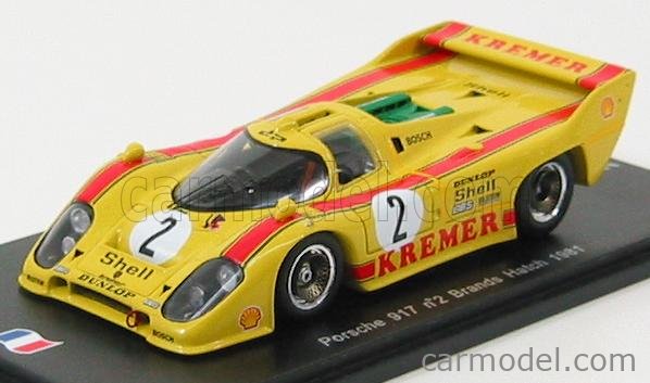 yttriferous 1/43 Spark Kremer ポルシェ 917 #2 B.ウォレク-H.ペスカローロ Brands Hatch 1981  | miniaturetoyshop.com