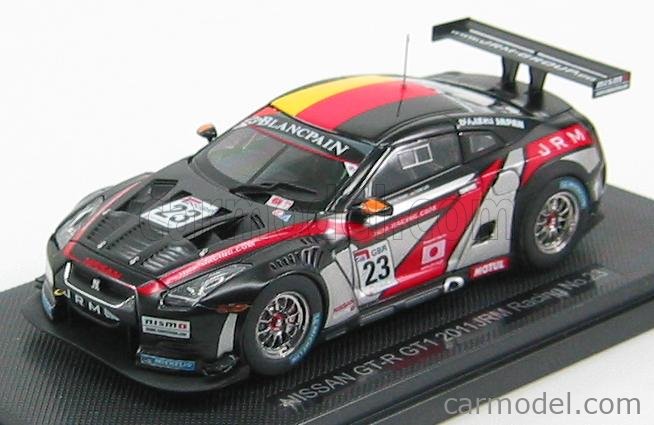 1/43 scale Ebbro 44713 Nissan GT-R GT1 2011 JRM Racing #23 Black 